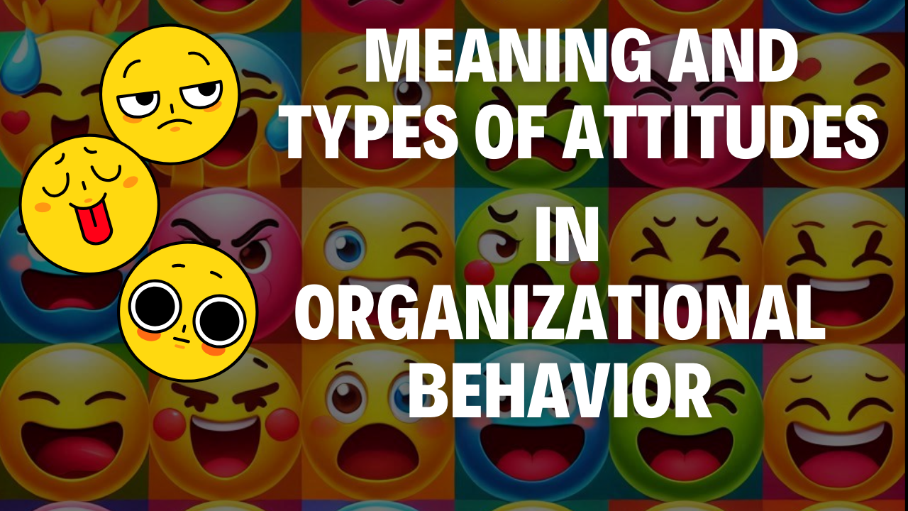 Meaning and Types of Attitudes in Organizational Behavior